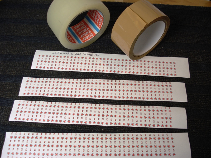 Zugschlussscheiben in Streifen