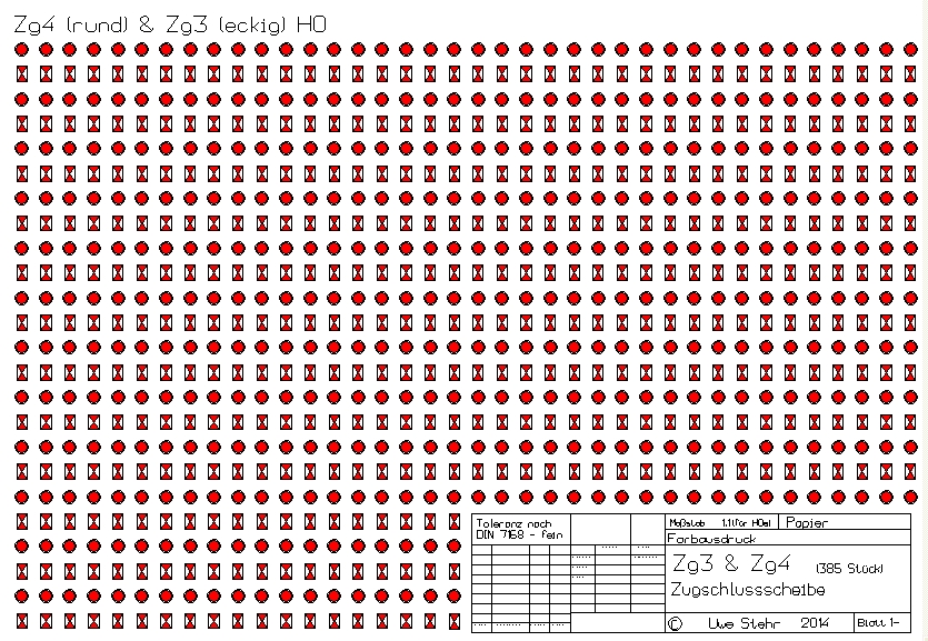 Zugschlussscheibe im Modell