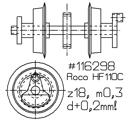 Roco Radsatz mit Spurkranz