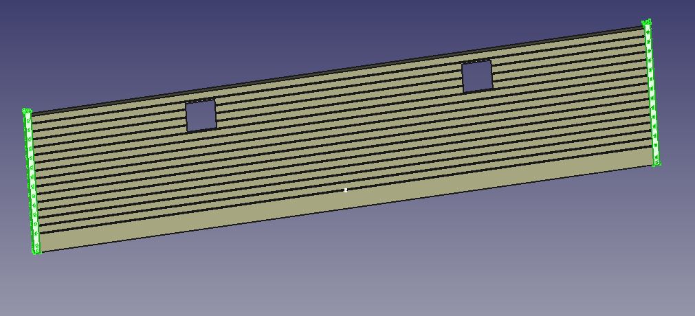 Seitenwand mit Profilen