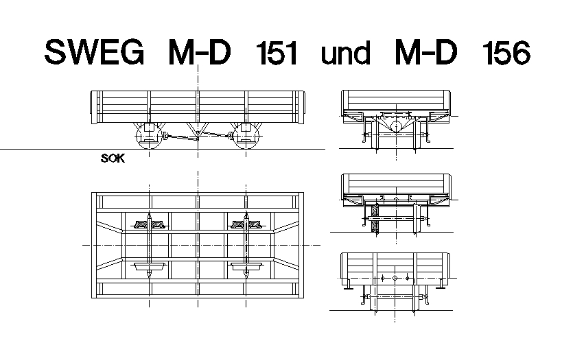 Die Ansichten der M-D 151 und M-D 156