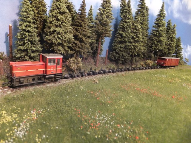 Transport leerer Rollböcke