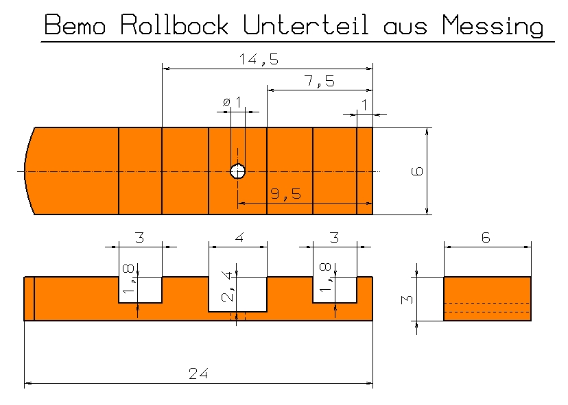 Zeichnung der neuen Unterteile.