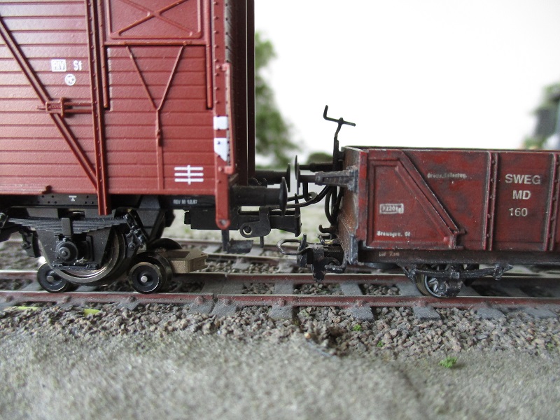 M-D 160 mit Regelspurwagen aufgebockt