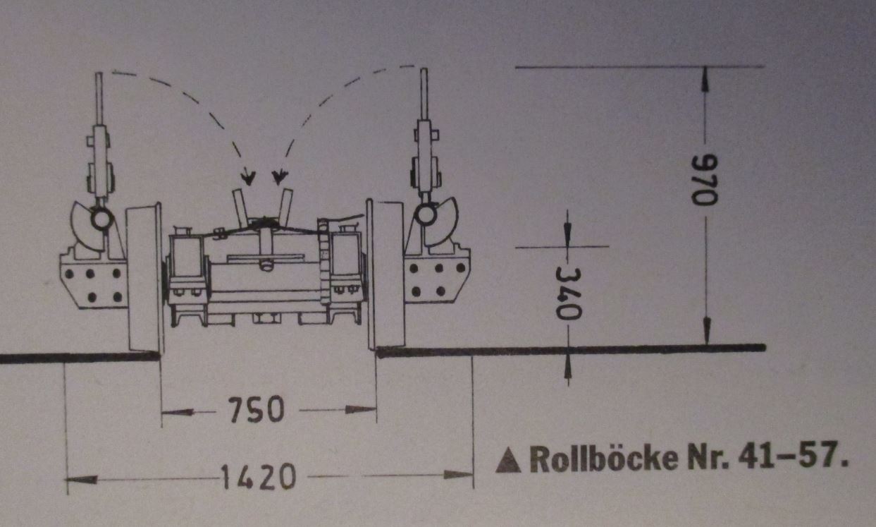 Zeichnung im Buch, Stirnansicht