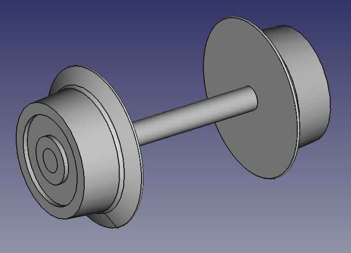 3D Fleischmann N-Radsatz
