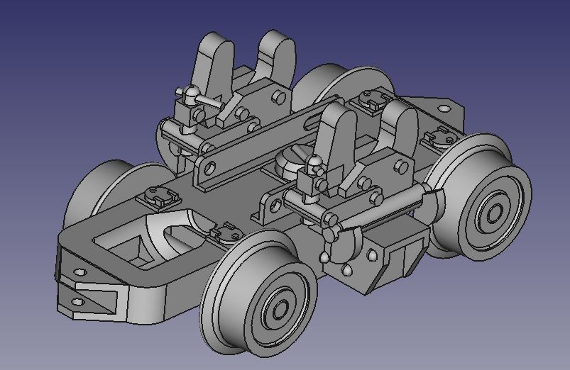 Rollbock mit Bremse.