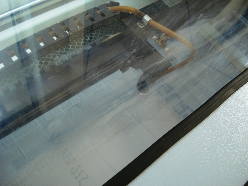 Der Laser bei der Arbeit