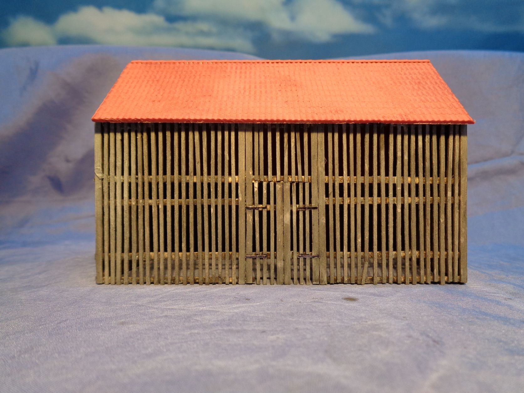 Lattenverschlag der Bau