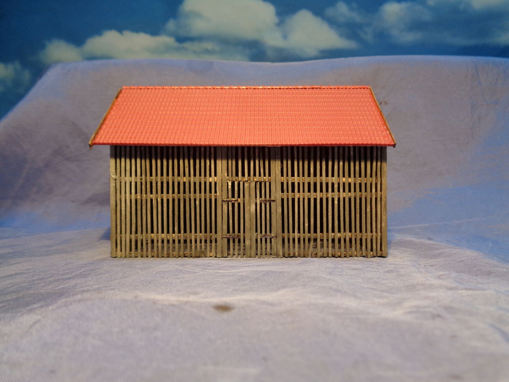 Lattenverschlag der Bau