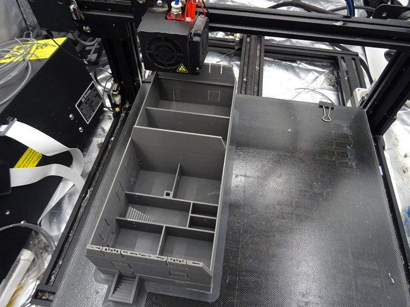 Druck der Zimmerei mit Wohnhaus