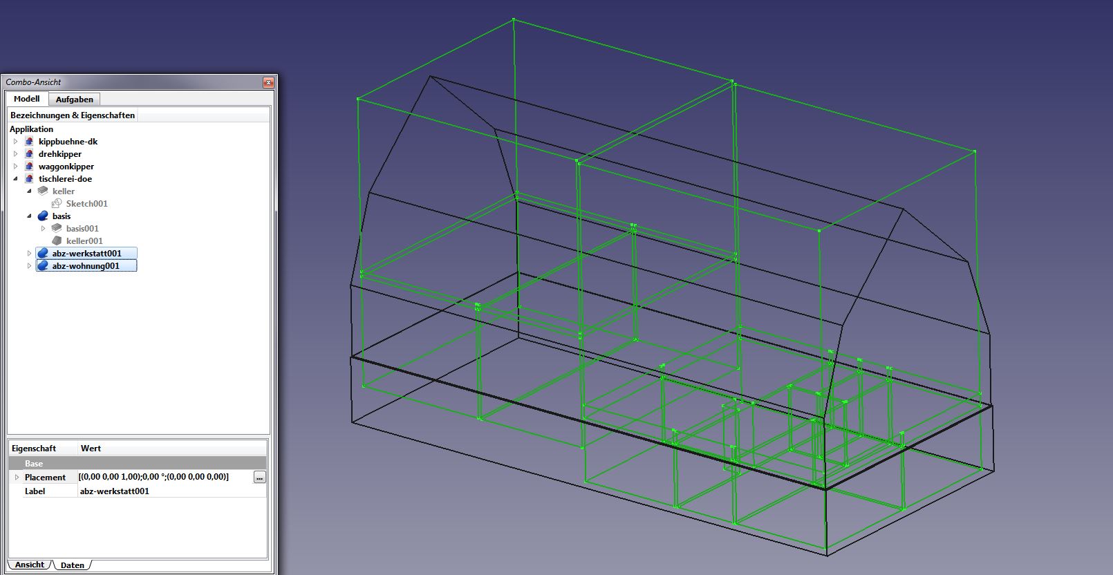 Zimmerei mit Wohnhaus Konstruktion