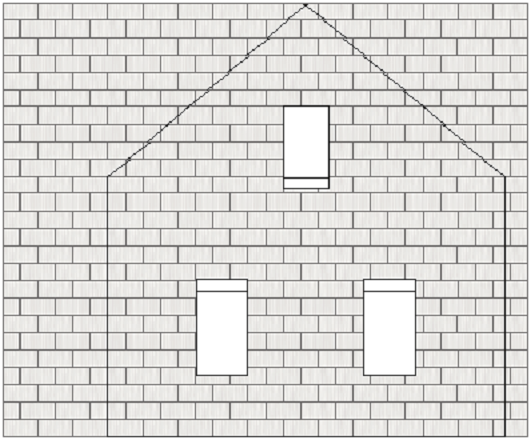 Einzelstreifen Nordfassade
