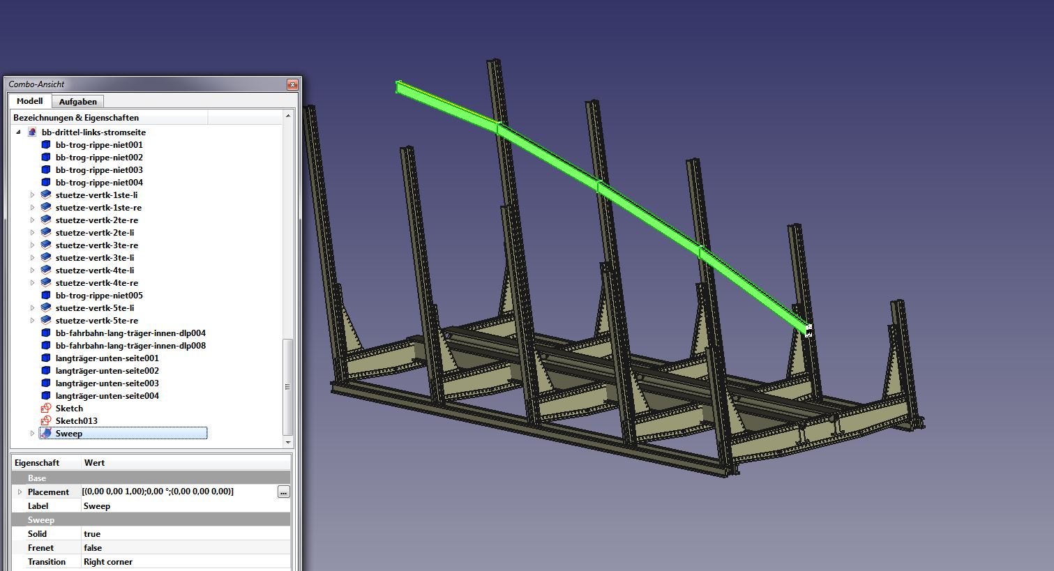 Bogenbr�cke erstes Drittel
