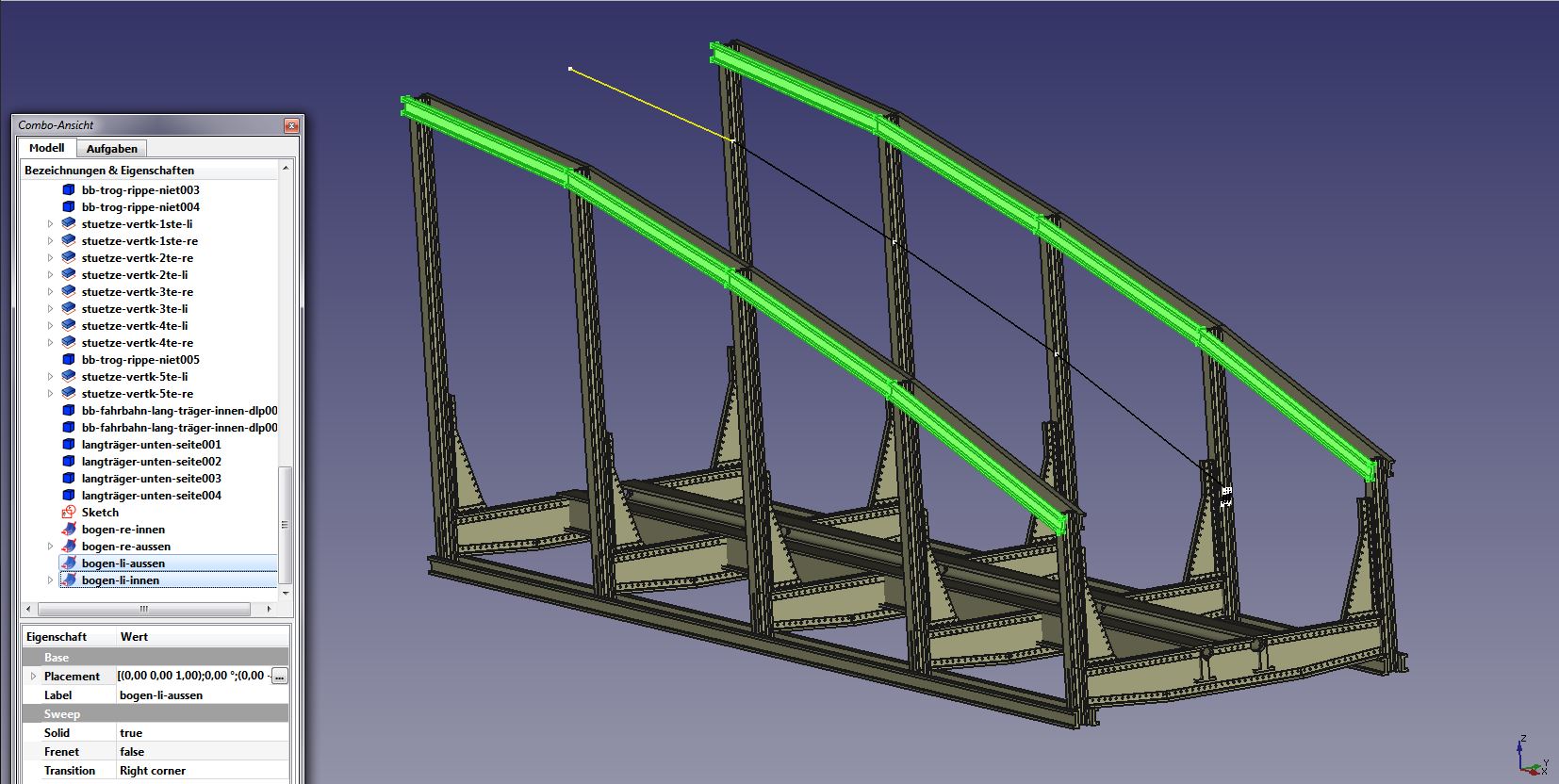 Bogenbr�cke erstes Drittel