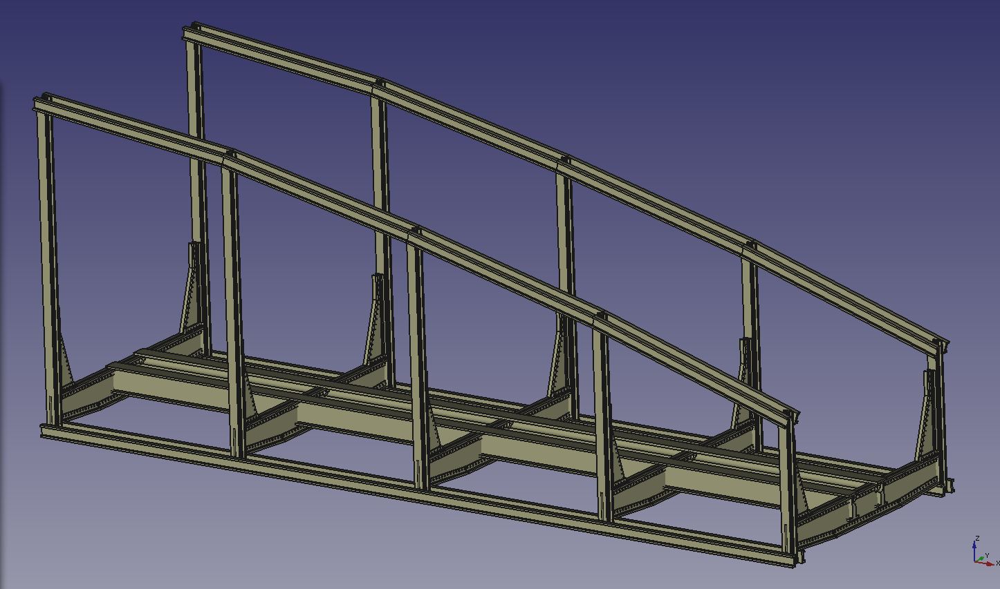 Bogenbr�cke erstes Drittel