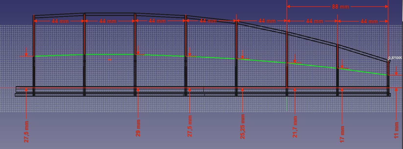 Bogenbr�cke erstes Drittel