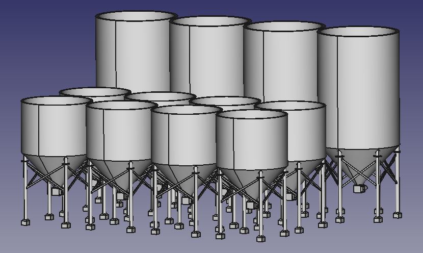 Planung der Silo's im Steinbruch