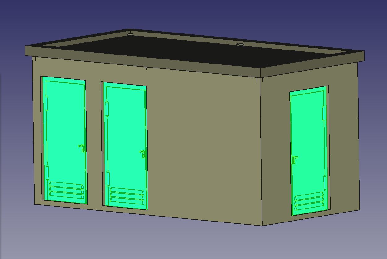 Trafostation Tuer Konstruktion