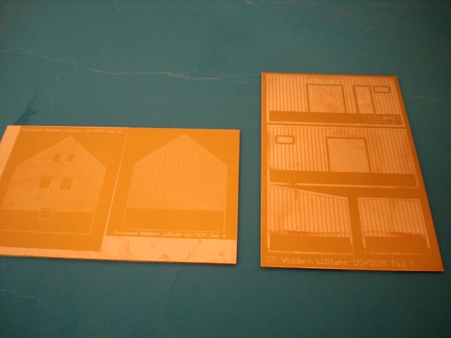 belichtete und entwickelte Platine