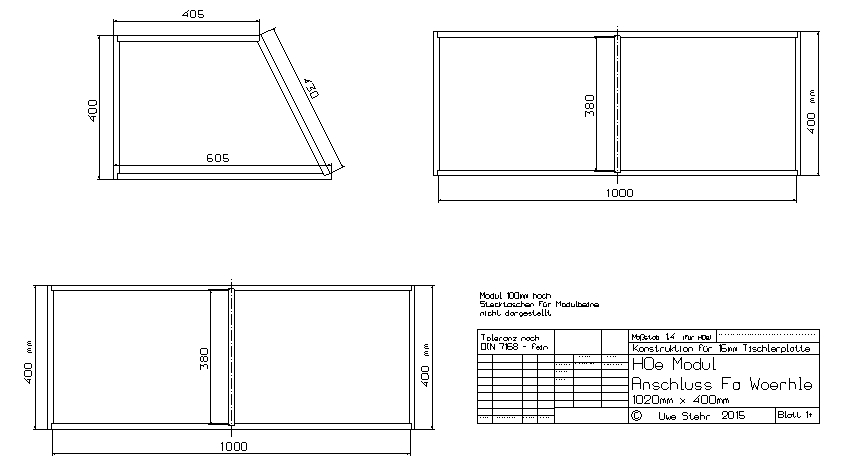 Zeichnung der Module