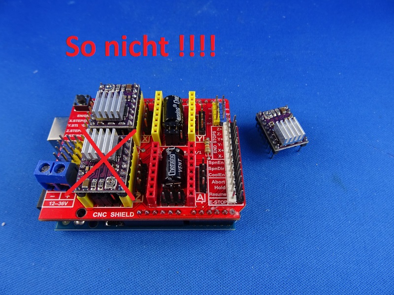 CNC Shield mit Treiber A4988-falsch
