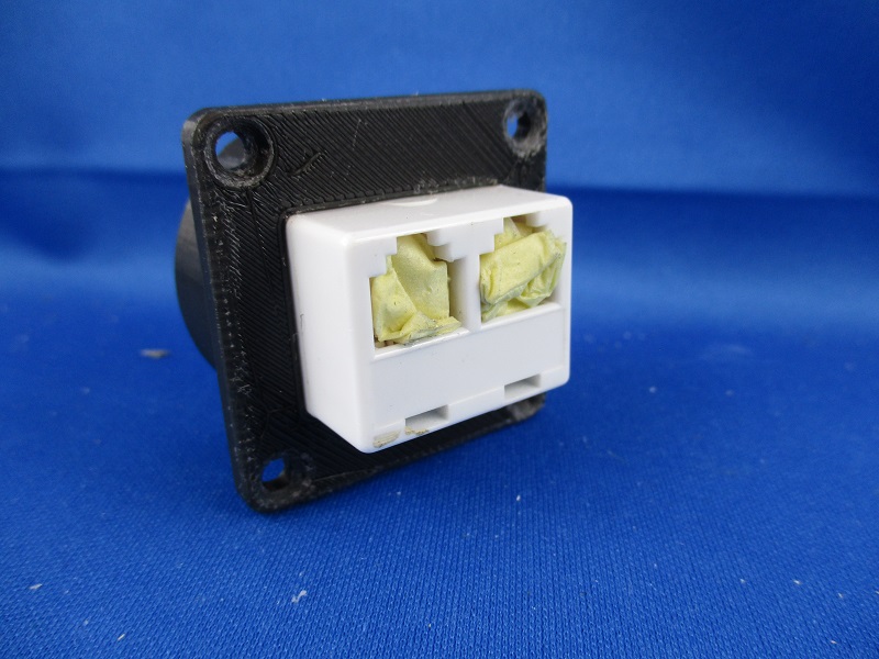 abgeklebte RJ12 Buchse