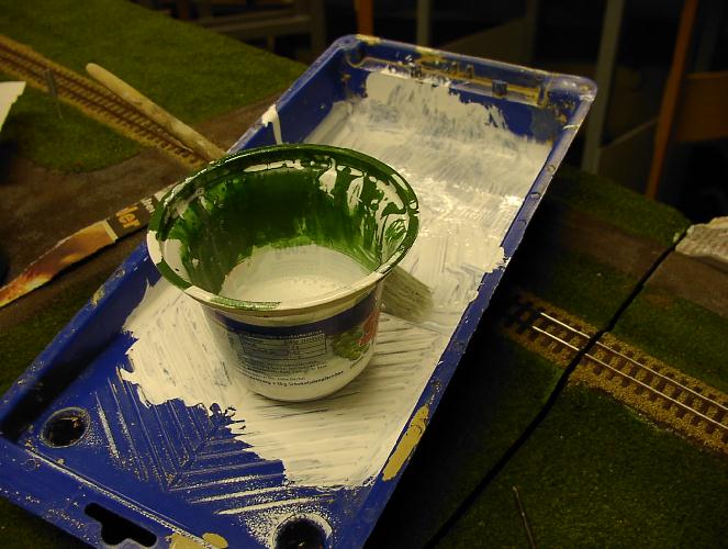 Verkleben der Papierstreifen