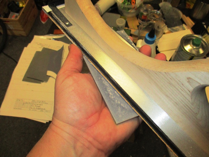 Schleiflatte im Einsatz