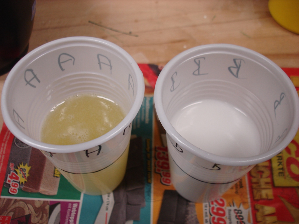 das Polyurethan System anr�hren