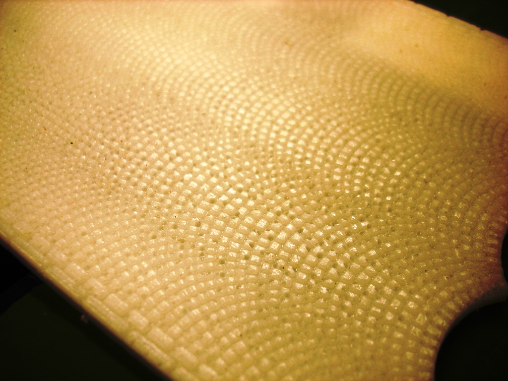 fertige Platte mit Lufteinschl�ssen