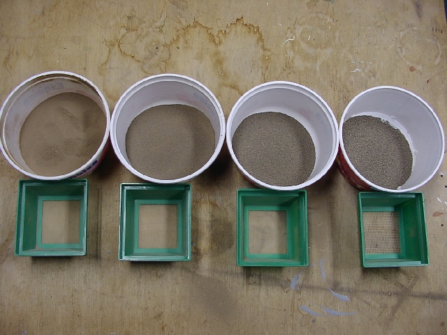 unterschiedlich Sand K�rnungen