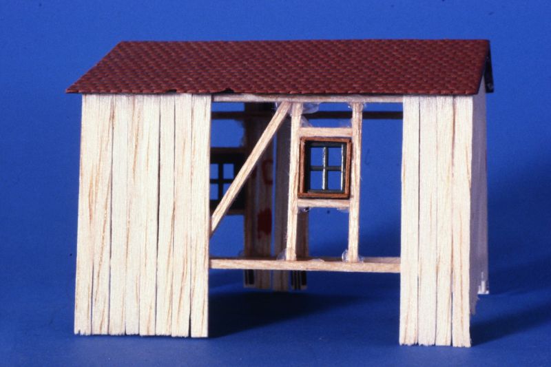 Die Fenster probehalber eingesetzt