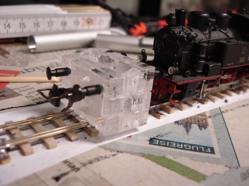 Kupplungslehre auf dem Gleis