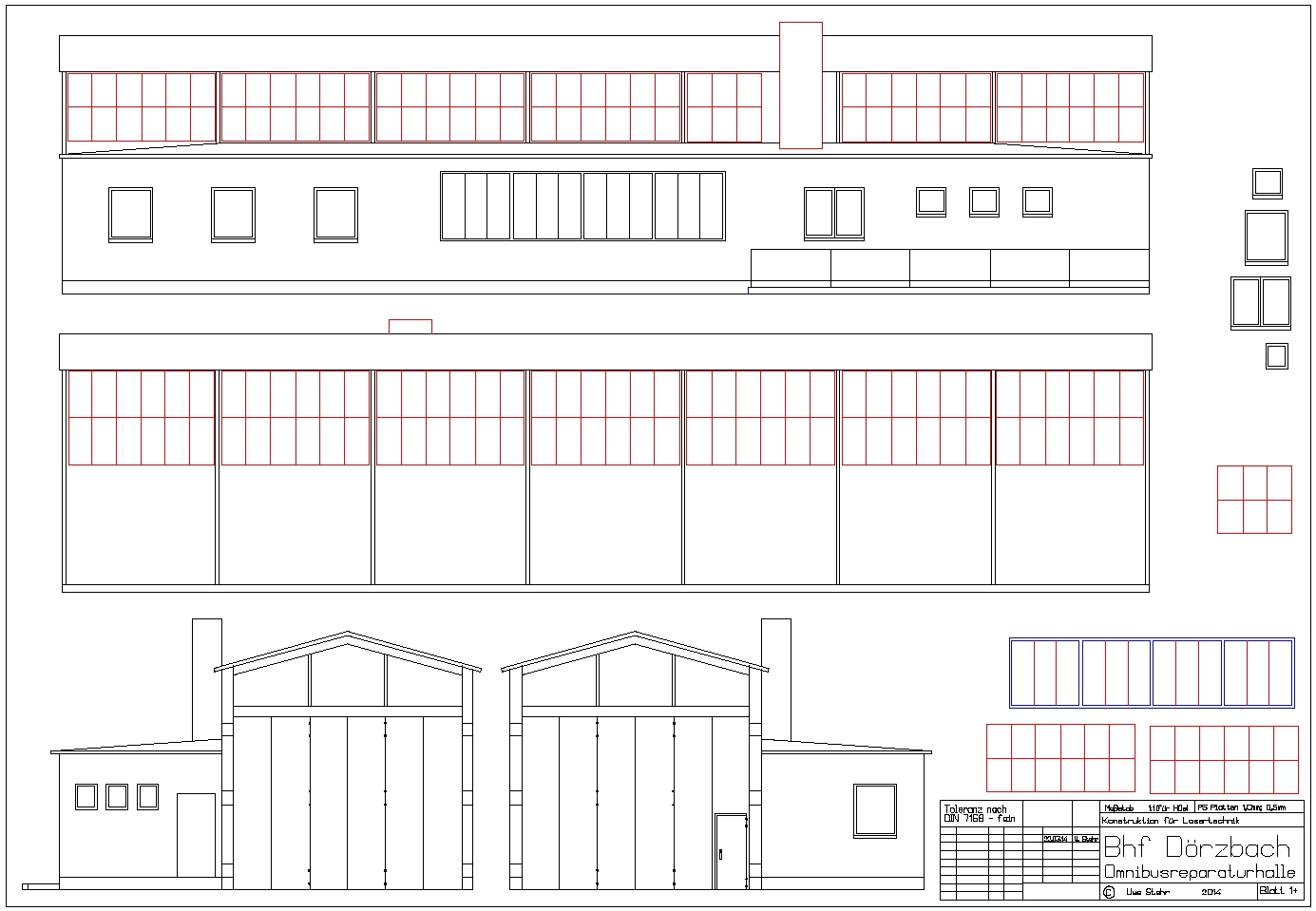 Zeichnung der Bushalle