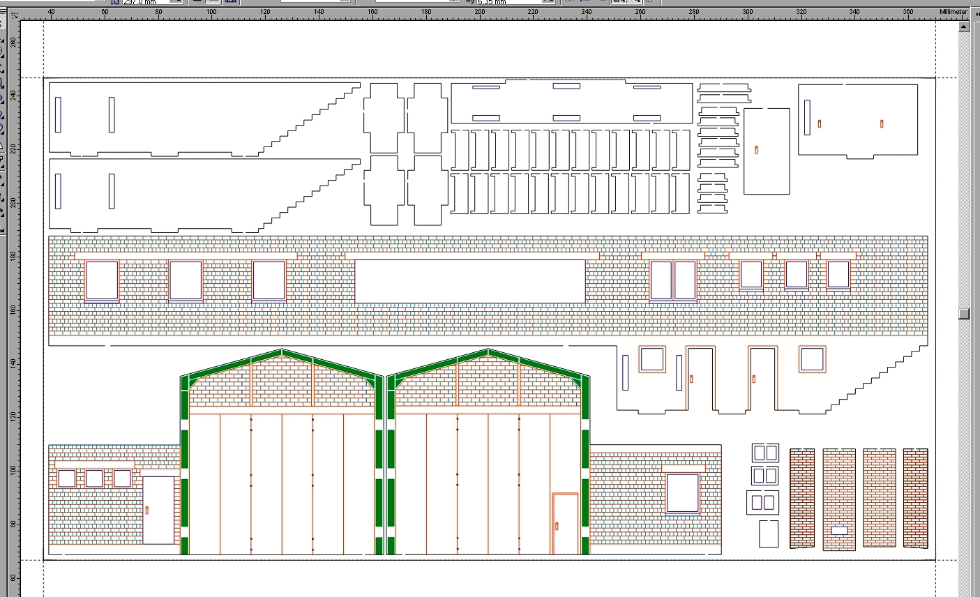 gr�nen Fl�chen f�r die komplette Zeichnung in Corel Draw