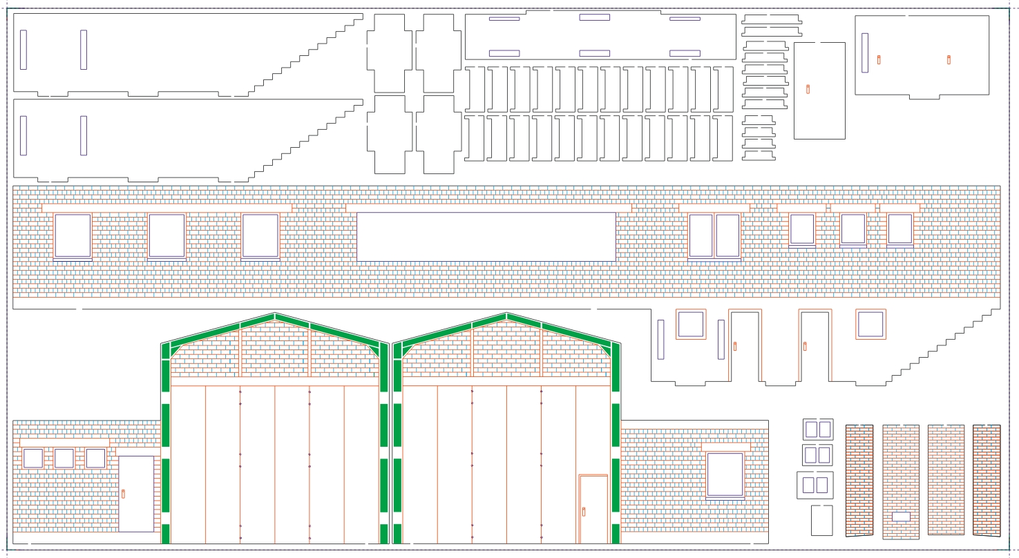 Stirw�nde und Anbau der Bushalle