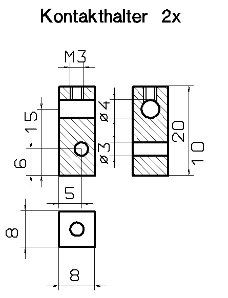 Die Halterungen der Springkontakte