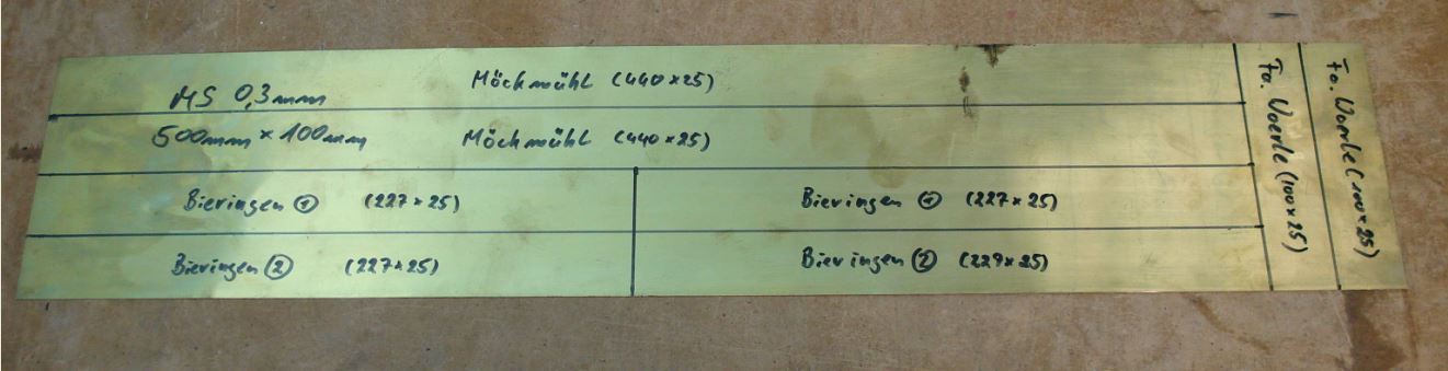 0,2mm dickes Messingblech