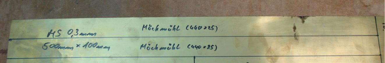 Messingblech für Möckmühlgrube