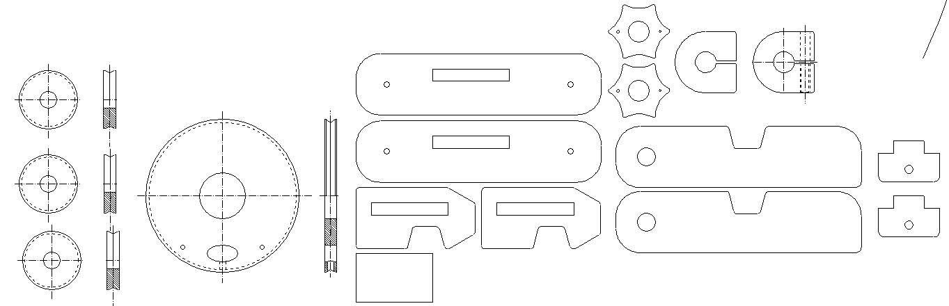 bewegliche Teile des Antriebs