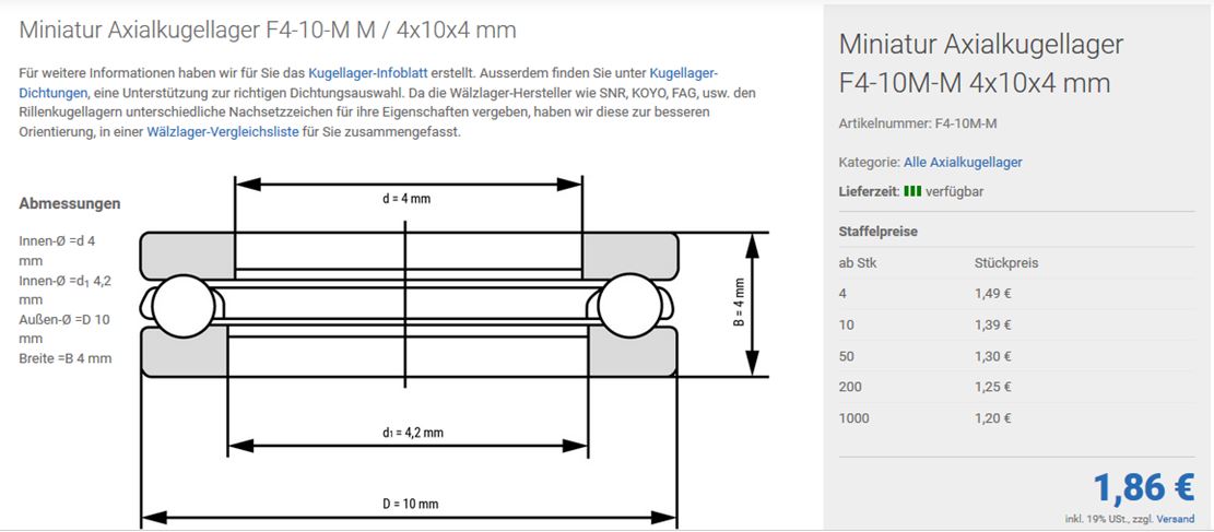 Das Druckkugellager