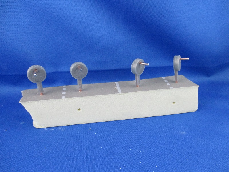 Stellhebel in Styrodurplatte