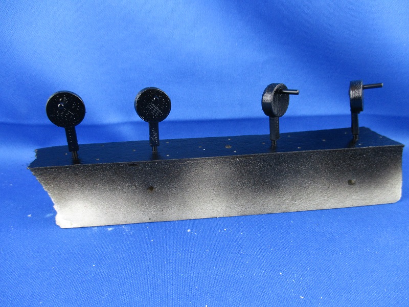 Lackierte Stellhebel