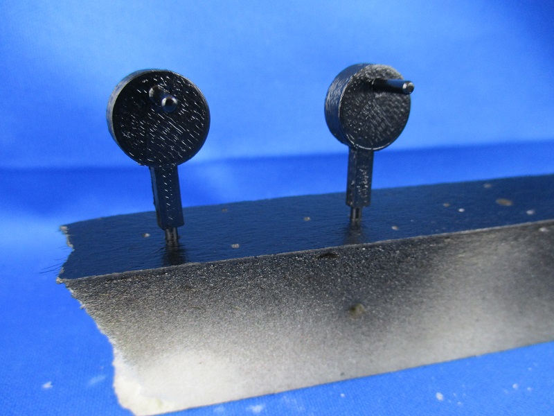 Lackierte Stellhebel