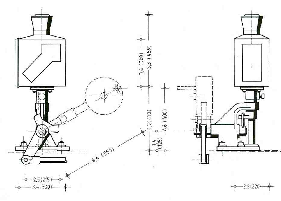 Zeichnung mit Maen 1:1 und 1:87