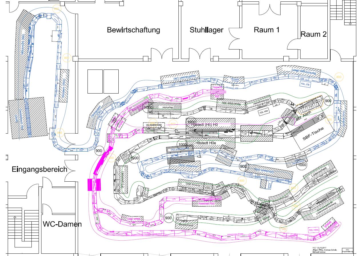 Plan aller Module der Schmalsspur Session 2017