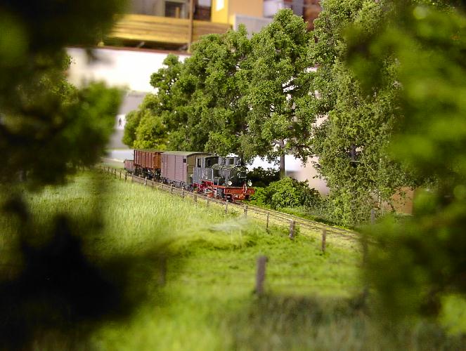 24� mit G�terzug auf Strecke