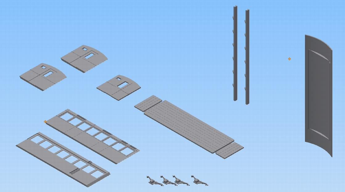 Teile des Personenwagens