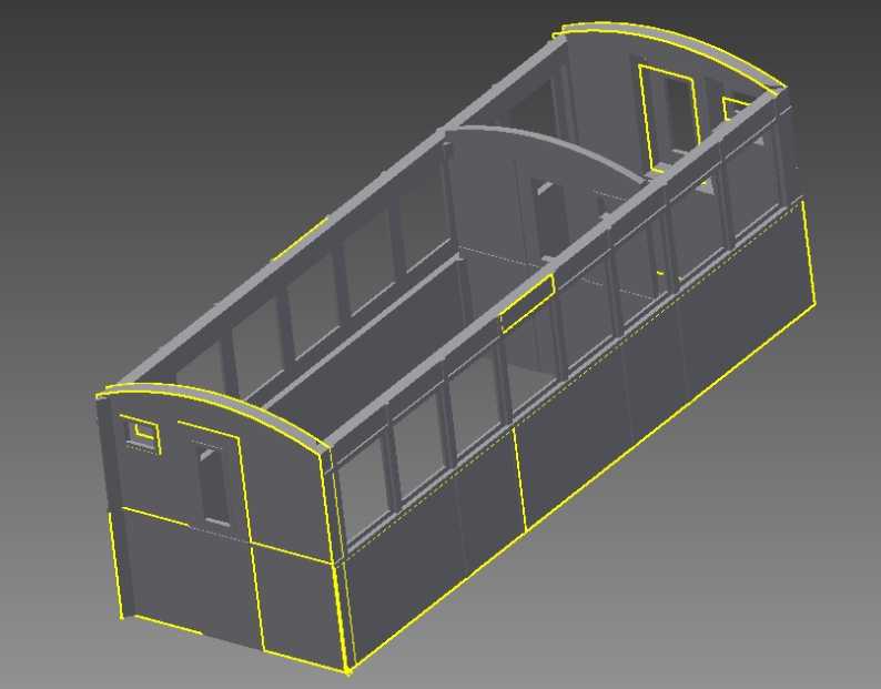 Teile des Personenwagens